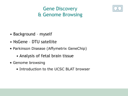 Gene Discovery and Genome Browsing