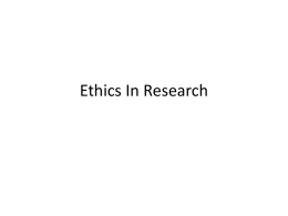 9-Ethics-In-Researchx - Human Resources Department