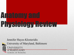 Anatomy and Physiology Review - University of Maryland School of