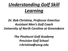 What is Golf Skill Learning?
