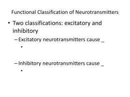 Functional Classification of Neurotransmitters