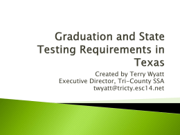 Graduations and State Testing Requirements presentation