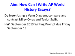 How Can I Write AP World History Essays?