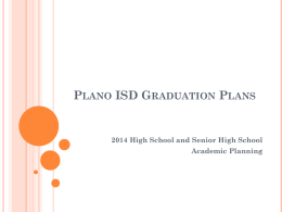 Plano ISD Graduation Planning