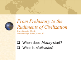 1. Prehistory to Civilization