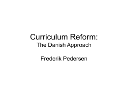 Curriculum Reform: A Scandinavian Approach