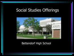 Social Studies Offerings