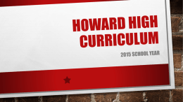 Howard High Curriculum - Bibb County Public School District