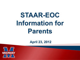 STAAR-EOC Information for Parents