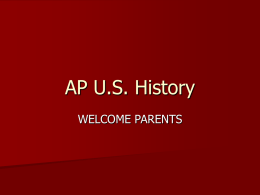 AP U.S. History - Boerne Independent School District