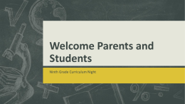 Welcome Parents and Students - Eagle's Landing Christian