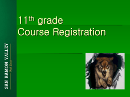 10th grade Course Registration