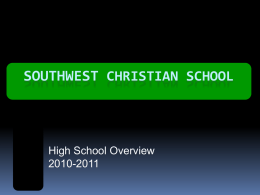 Sample Transcript - Southwest Christian School