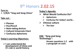 9th Honors 1.29.15 - Mr. Steen's World History: