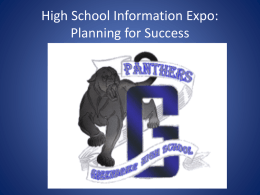 High School Information Expo: Planning for Success
