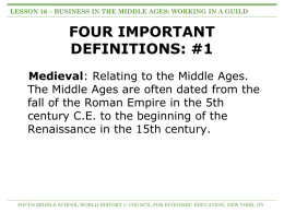 LESSON EIGHTEEN - Middle School World History | MSH