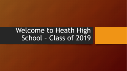 Welcome to Heath High School – Class of 2019
