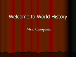 Welcome to World History - Hialeah Senior High School