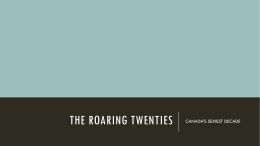 The roaring twenties