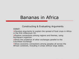 Bananas in Africa