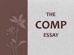 THE COMP ESSAY - AP World History | Lauren Faust