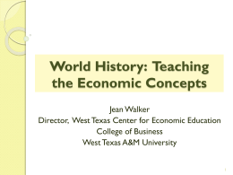 Amarillo workshop - Texas Council on Economic Education