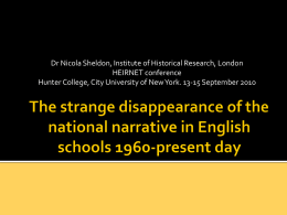 The strange disappearance of the national narrative in English schools