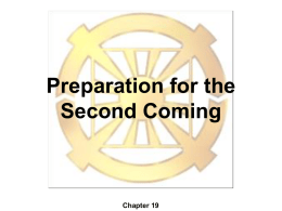 FINAL 19 Preparation for Second Coming