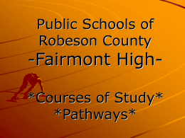 Graduation Requirements - Public Schools of Robeson County