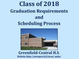 High School Graduation Requirement Information