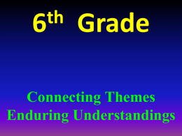 Enduring Understandings for 6-8