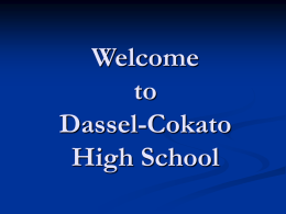 Welcome to Dassel-Cokato High School Agenda