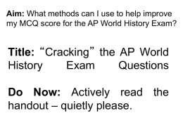 Cracking the AP World MCQ (Final Review)