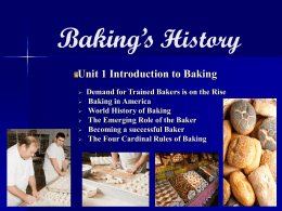 Baking`s History - CulinaryArtsBaking