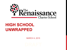 high school unwrapped - The Renaissance Charter School