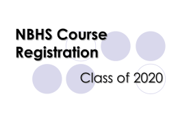 NBHS Course Registration