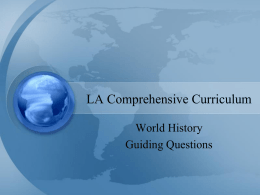 LA Comprehensive Curriculum
