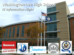 The IB Program at Washington-Lee High School encourages