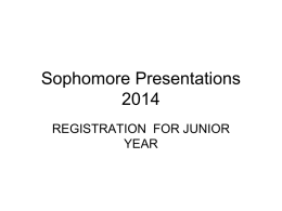 Junior Presentations 2012