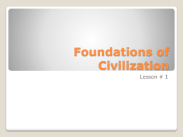 Foundations - Lesson # 1