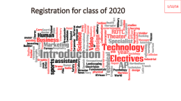 Class of 2020 Registration Ppt