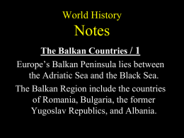The Balkan Countries / 1
