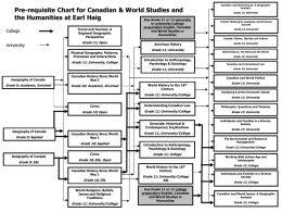 Pre-requisite Chart for Canadian & World Studies and the