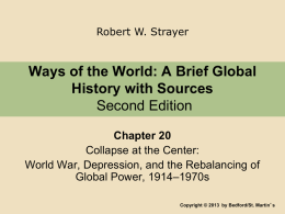 I. The First World War