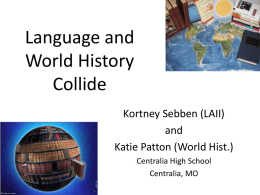 Language and World History Collide