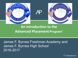 AP Night Presentation - District Five Schools