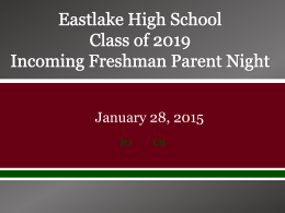 Incoming Sophomore Parent Night