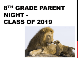 8th Grade Parent Night - Northshore School District