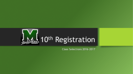 10th Registration