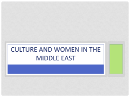 Culture and Women PowerPoint Notes